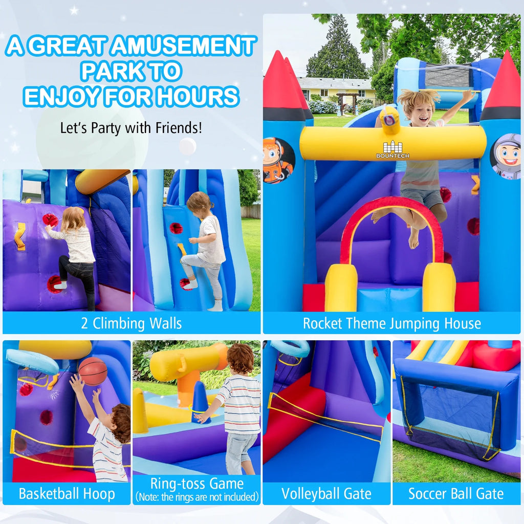 Inflatable Water Slide Park with 950W Blower S7824