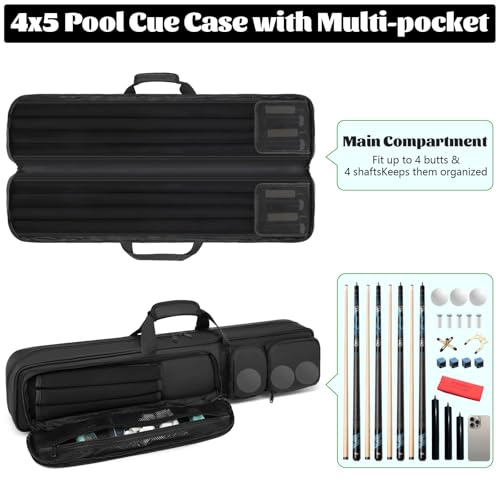 4x4 Pool Cue Case with Backpack Strap Z789