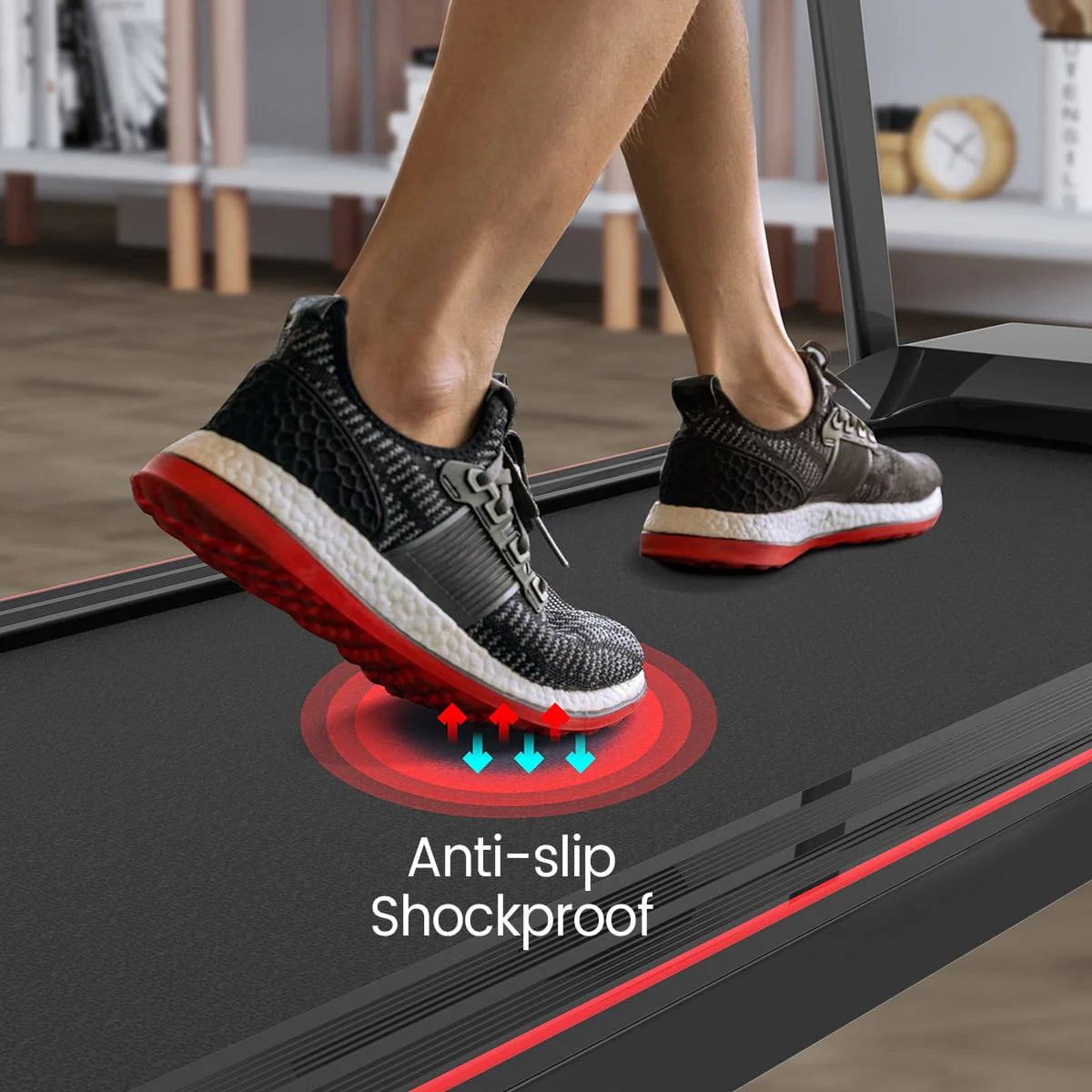 Foldable Treadmill with Incline 220lbs Black E2589