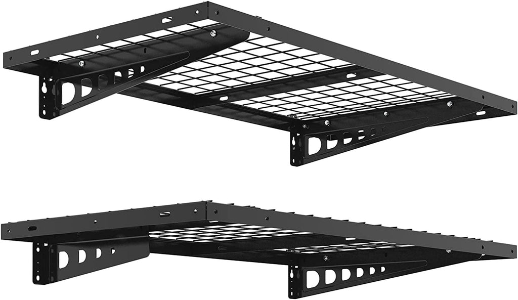 2x4ft Black Bike Storage Rack Wall Shelves, 2-Pack M571