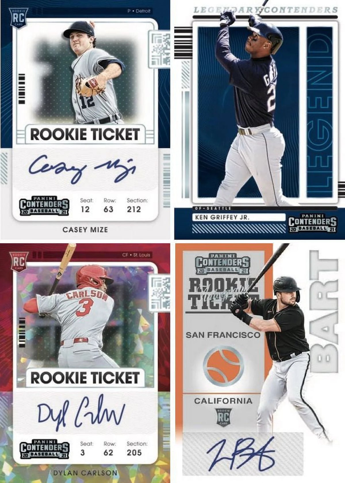 Panini Contenders Baseball Blaster Box Trading Cards Q32243