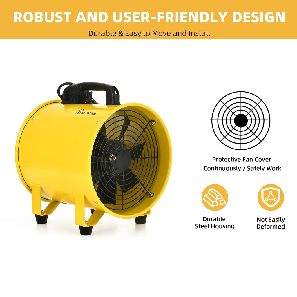 12" Utility Blower Extractor Fan with 16ft Duct Hose W20756