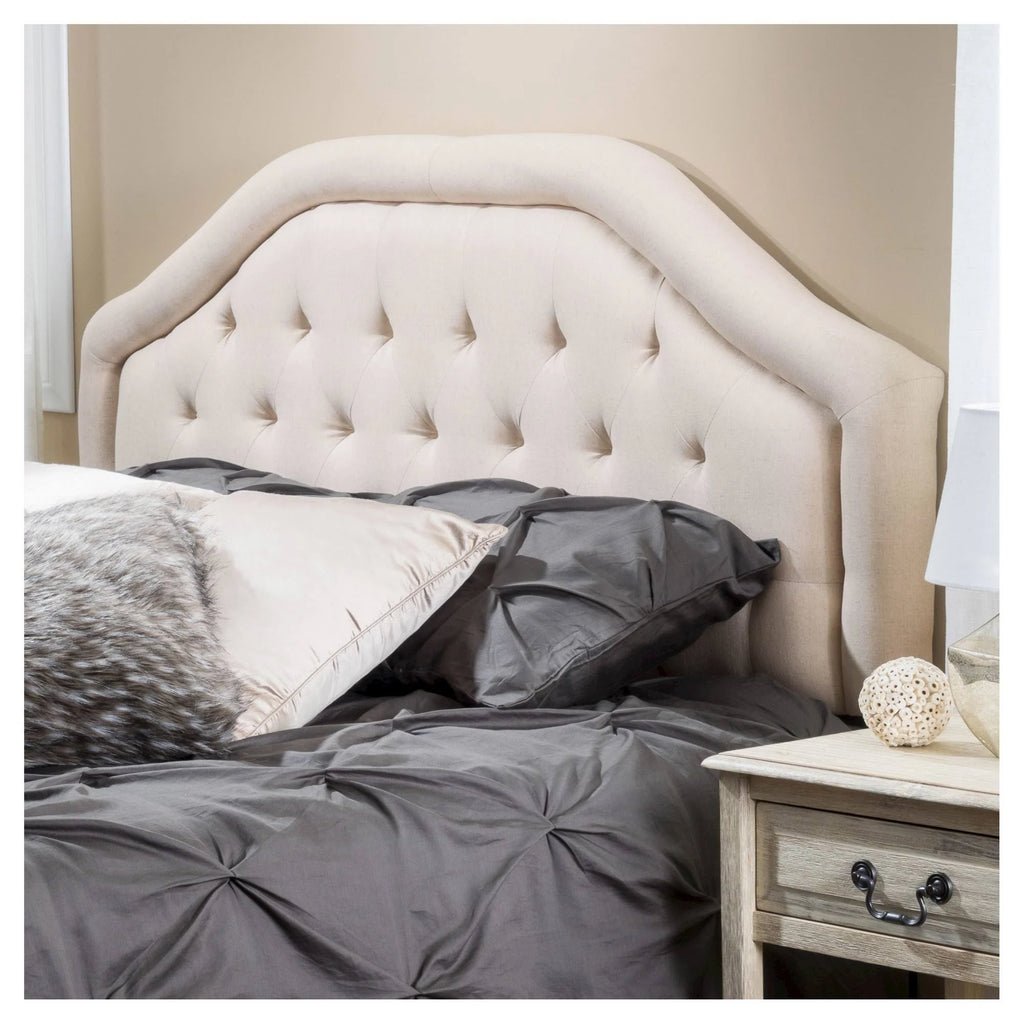Beige Tufted California King Headboard V7326