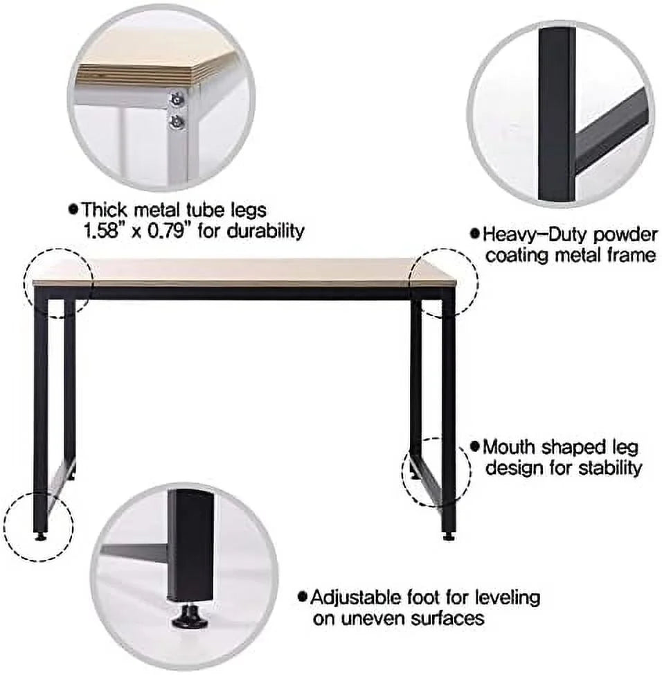 55.1" Computer Writing Desk with Metal Frame V134