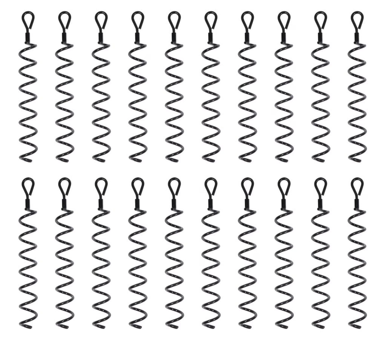 20 Pack 18 inches Steel Earth Auger Tent Stakes Ground Screw Anchor R125735