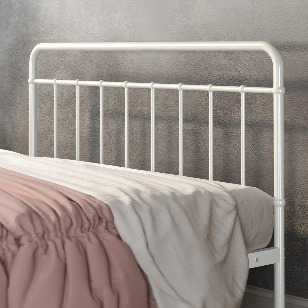 White Full Metal Platform Bed Frame S70958