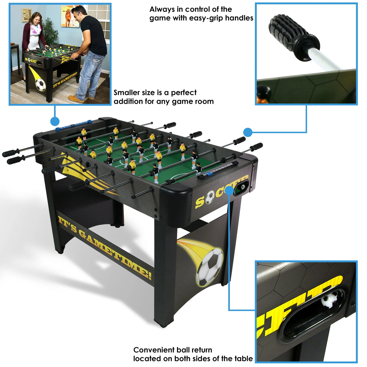 Indoor Foosball Soccer Game Table with Manual Scorers C756083