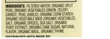 Organic Split Pea Lower Sodium Soup 17.6 oz X81718