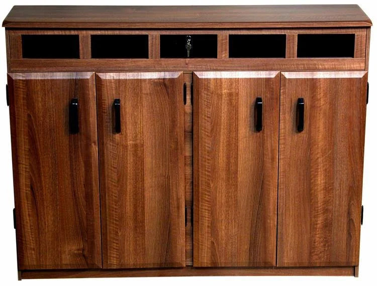 Top Load Media Cabinet Oak/Black C44318