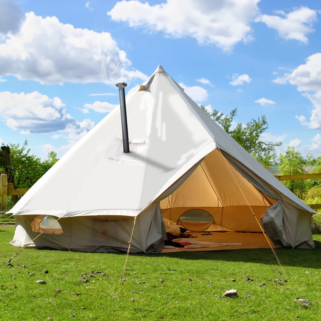 4 Seasons Waterproof Cotton Camping Tent with Stove Jacks G46024