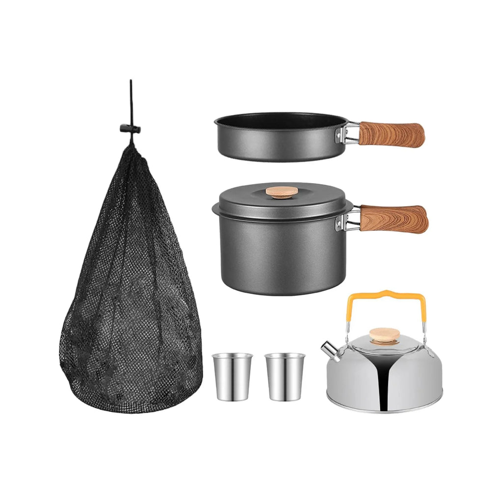 5 Pieces Camping Cookware Set with Carry Bag F11220
