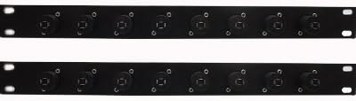 Two 8 Channel Speakon Compatible Rack Case Panel Mount 1 RU Space Unit X4241