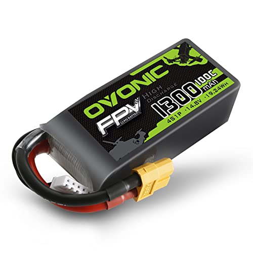 4s 1300mAh 100C 14.8V Lipo Battery with XT60 Connector 2 Packs C27522
