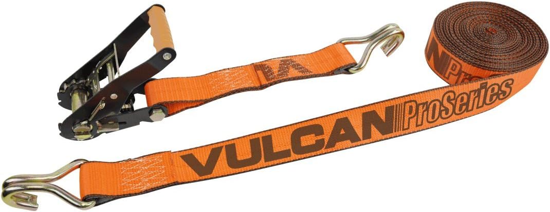 Ratchet Strap with Wire Hooks, 2 Inch x 27 Foot, 3,300 Pound Safe Working Load, Pack of 2 L9432
