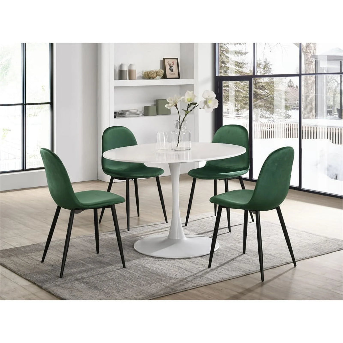Emerald Velvet Side Chair M6232