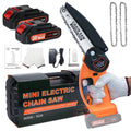 6 Mini Chainsaw Cordless Handheld Chain Saw with 2 Batteries 2 Chains O632809