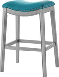 Blue PU Leather Bar Stool P842