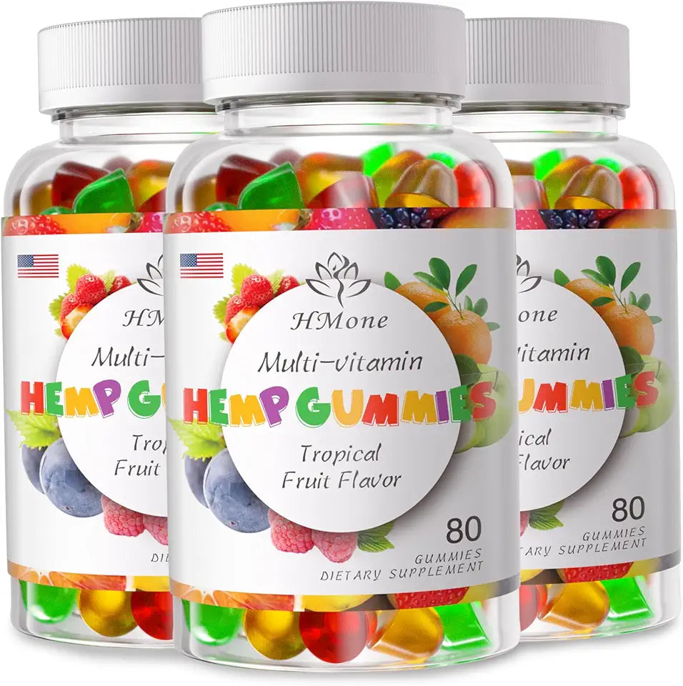 3 Packs Organic Hemp Gummies Vegan Edible Bear Candy G72207