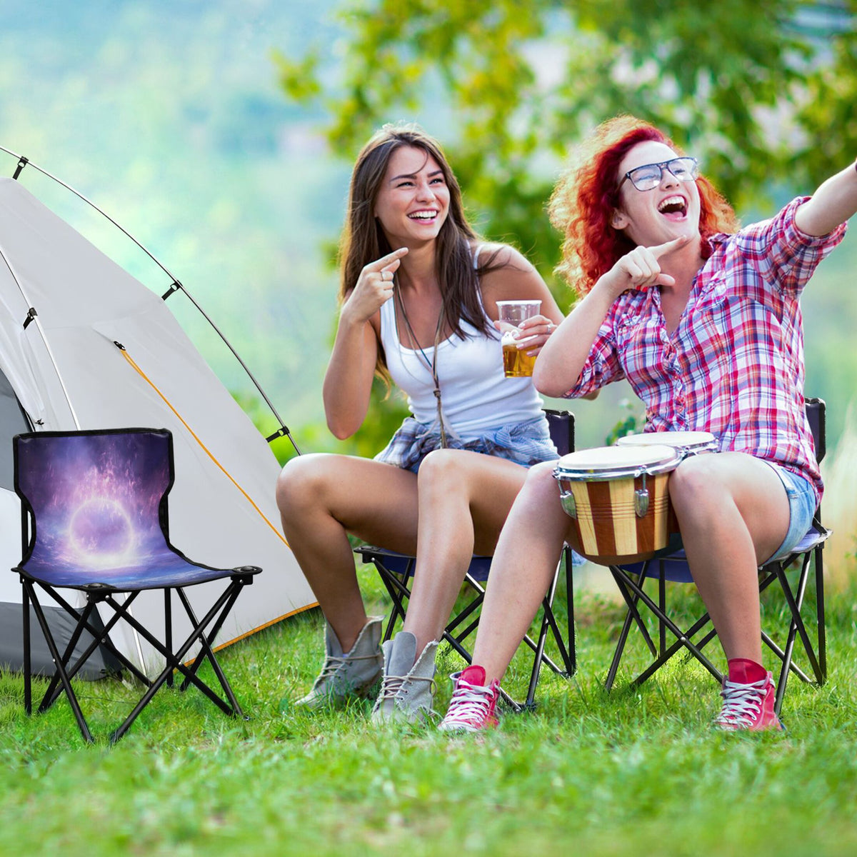 Portable Camping Chair with Carry Bag G676286