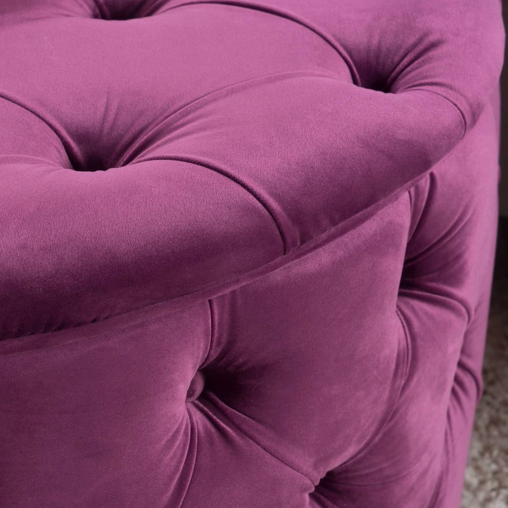 Fuchsia Round Ottoman N828