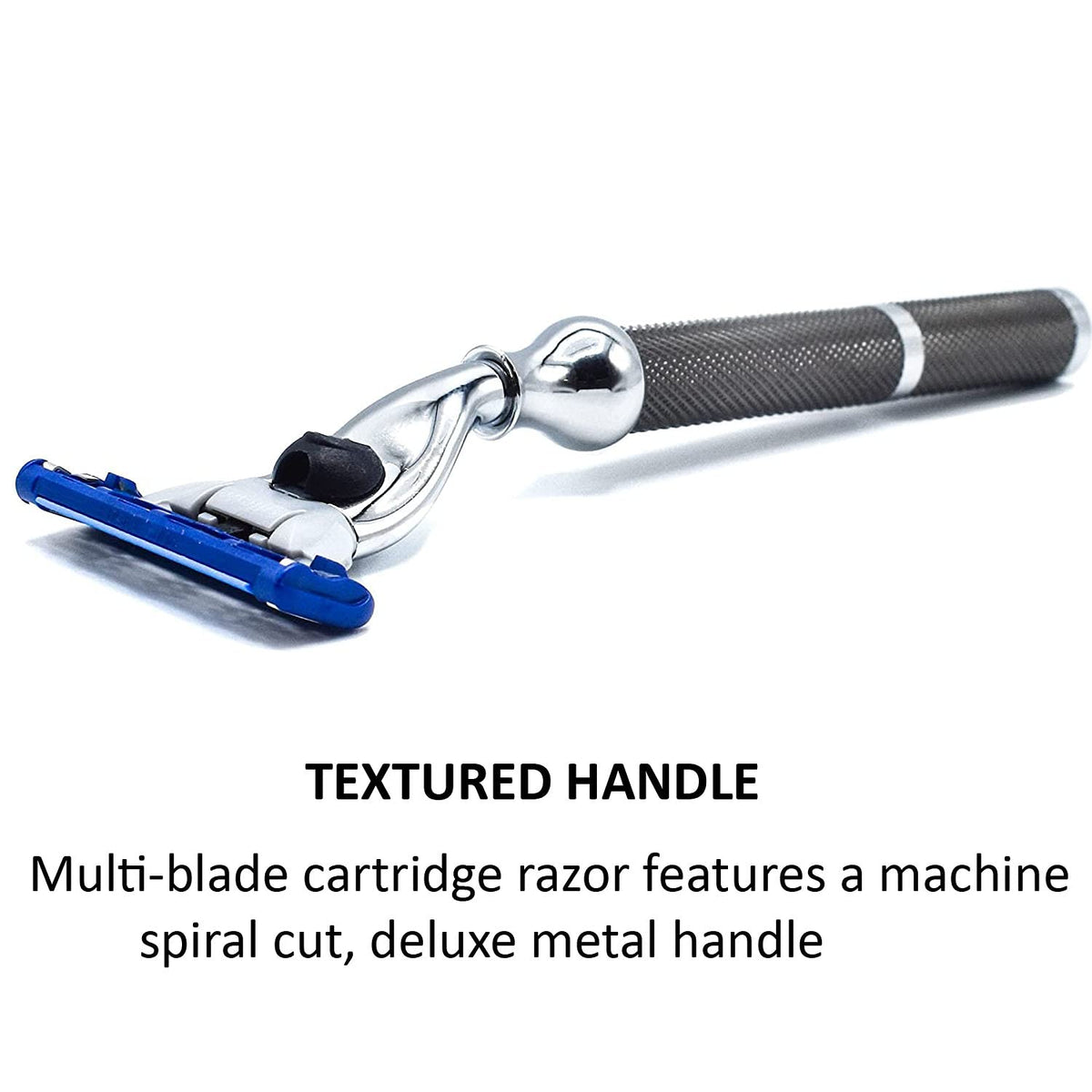 Heavyweight All-Metal Triple Blade Razor with One Gillette Mach 3 Razor Blade Q800349