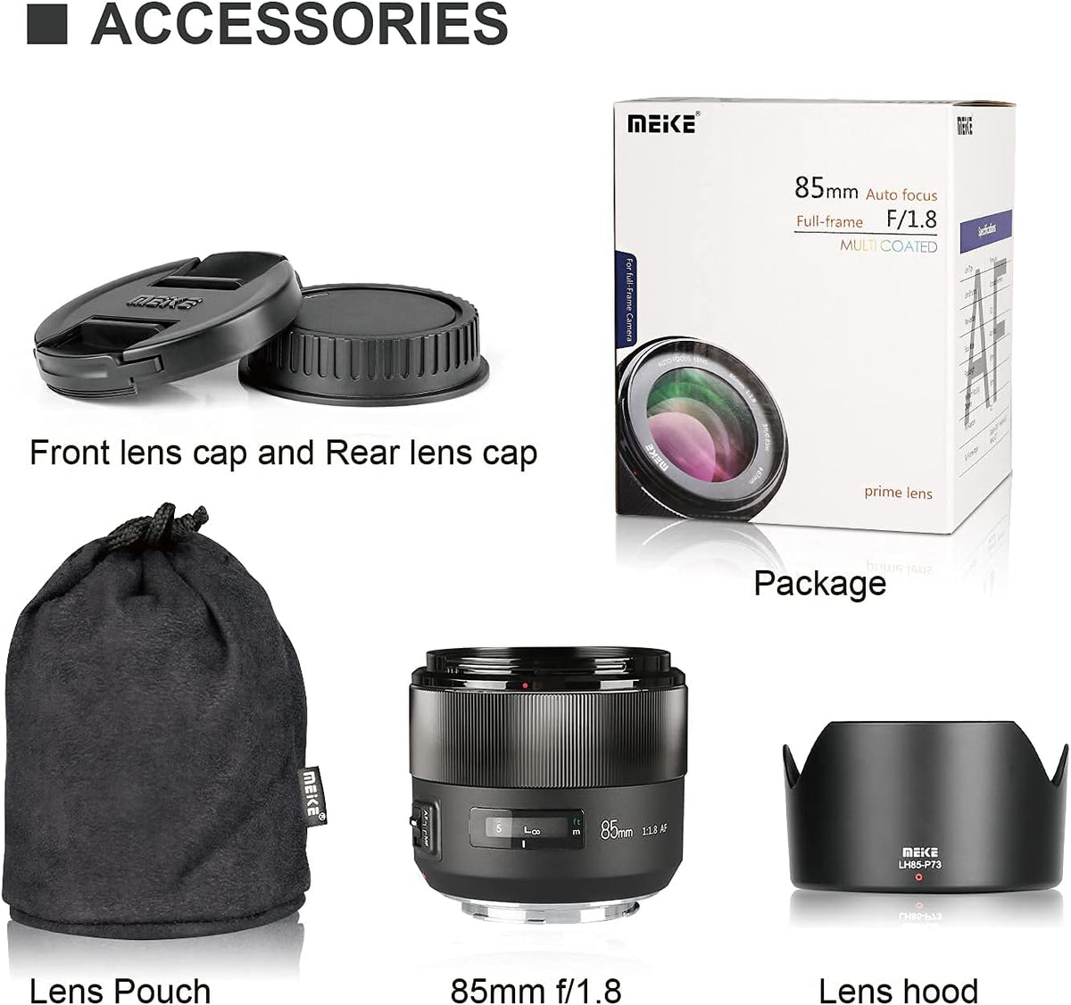 85mm F1.8 Full Frame Auto Focus Lens for EF Mount Digital SLR Cameras K358