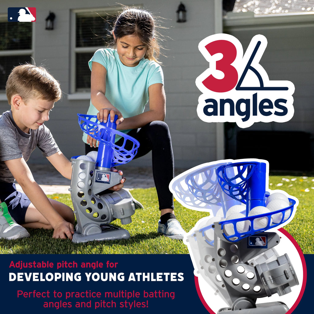 Kids Baseball Pitching Machine Height Adjustable 6 Plastic Balls Z10920