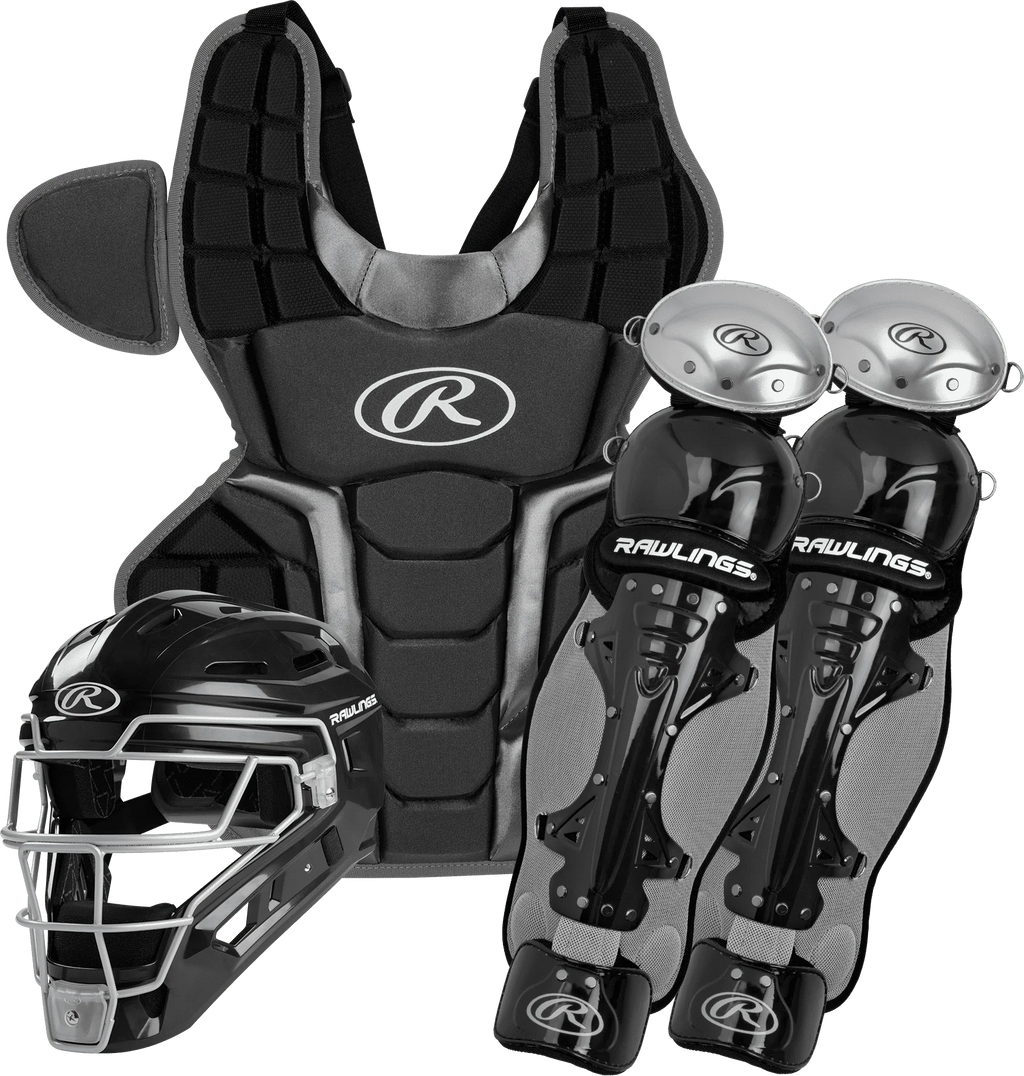 Adult Catcher's Box Set Black/Silver F387525