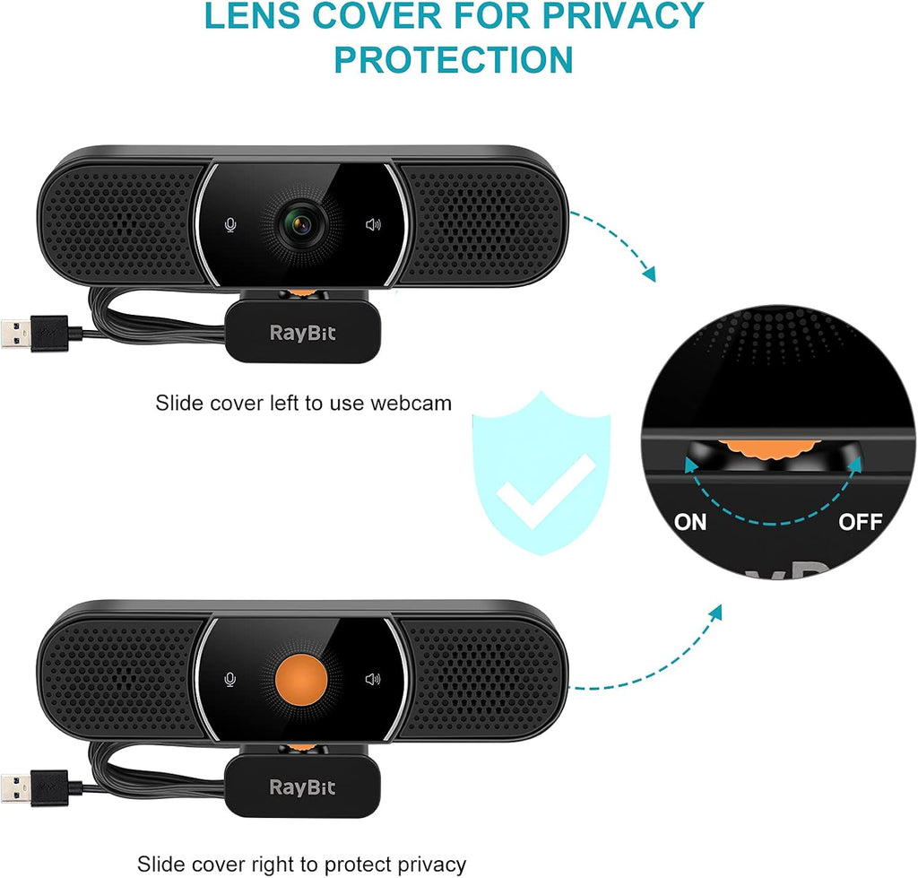 2 Pack Webcam with Microphone and Speaker Z38831