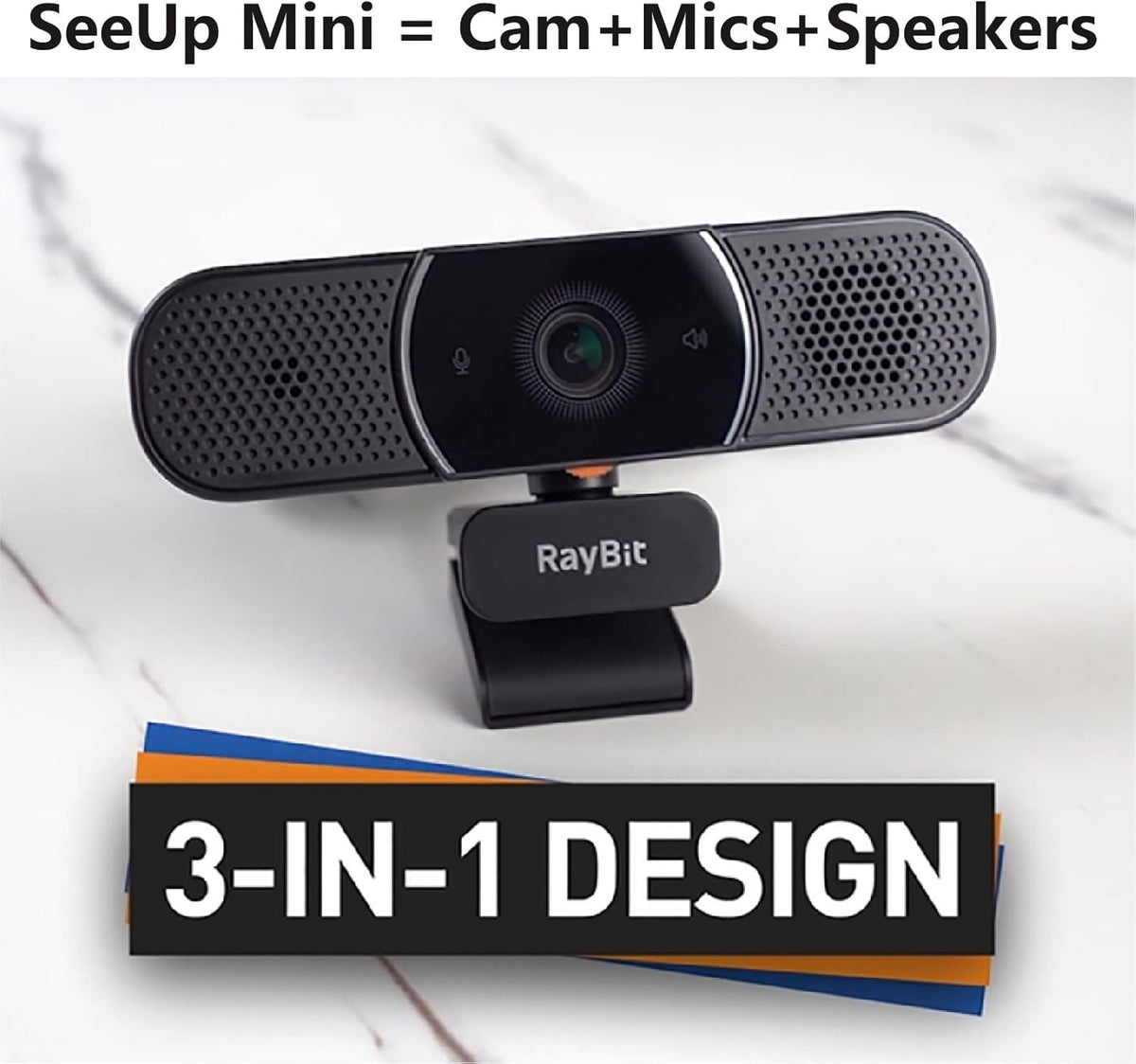 2 Pack Webcam with Microphone and Speaker Z38831