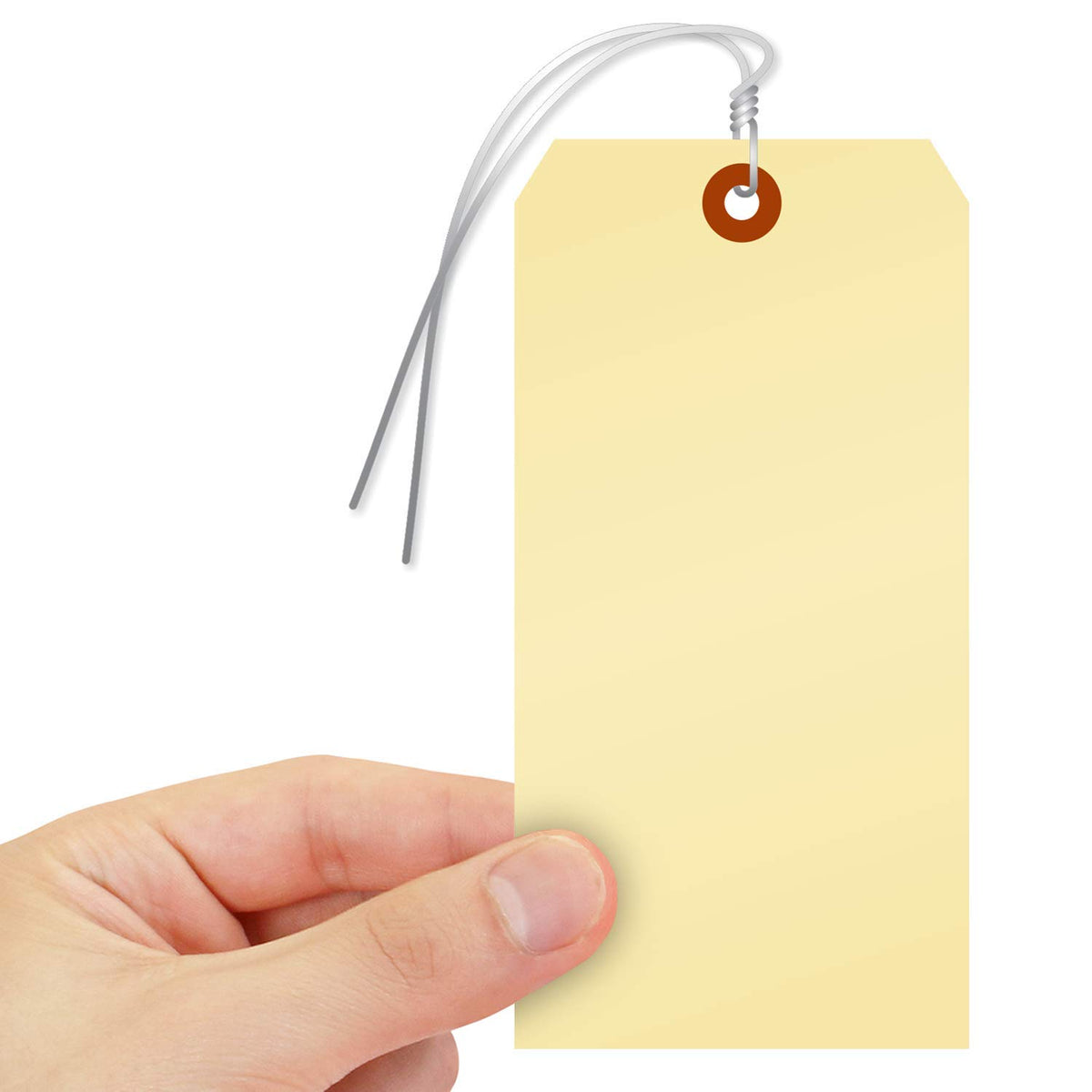 Blank Manila Shipping Tags with Wire, Pack of 1000 N491451