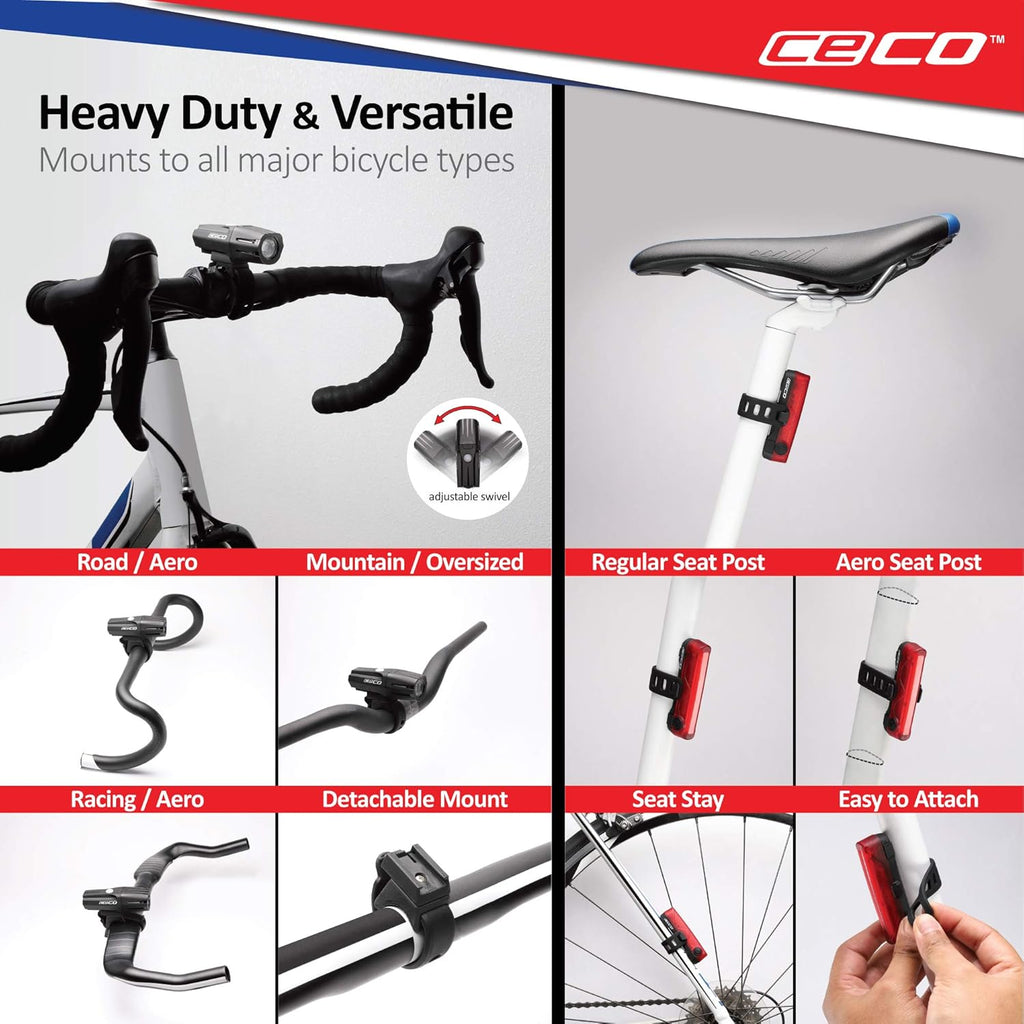 USB Rechargeable Bike Light Set, Pack of 2 G60502
