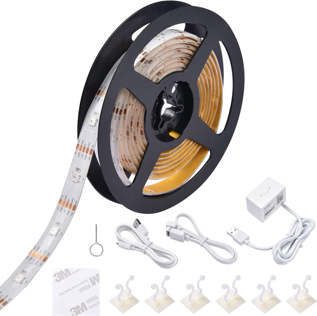 6.6 Ft WIFI Smart LED Strip Light Kit 5050 RGB Color Changing Pack of 2 B227