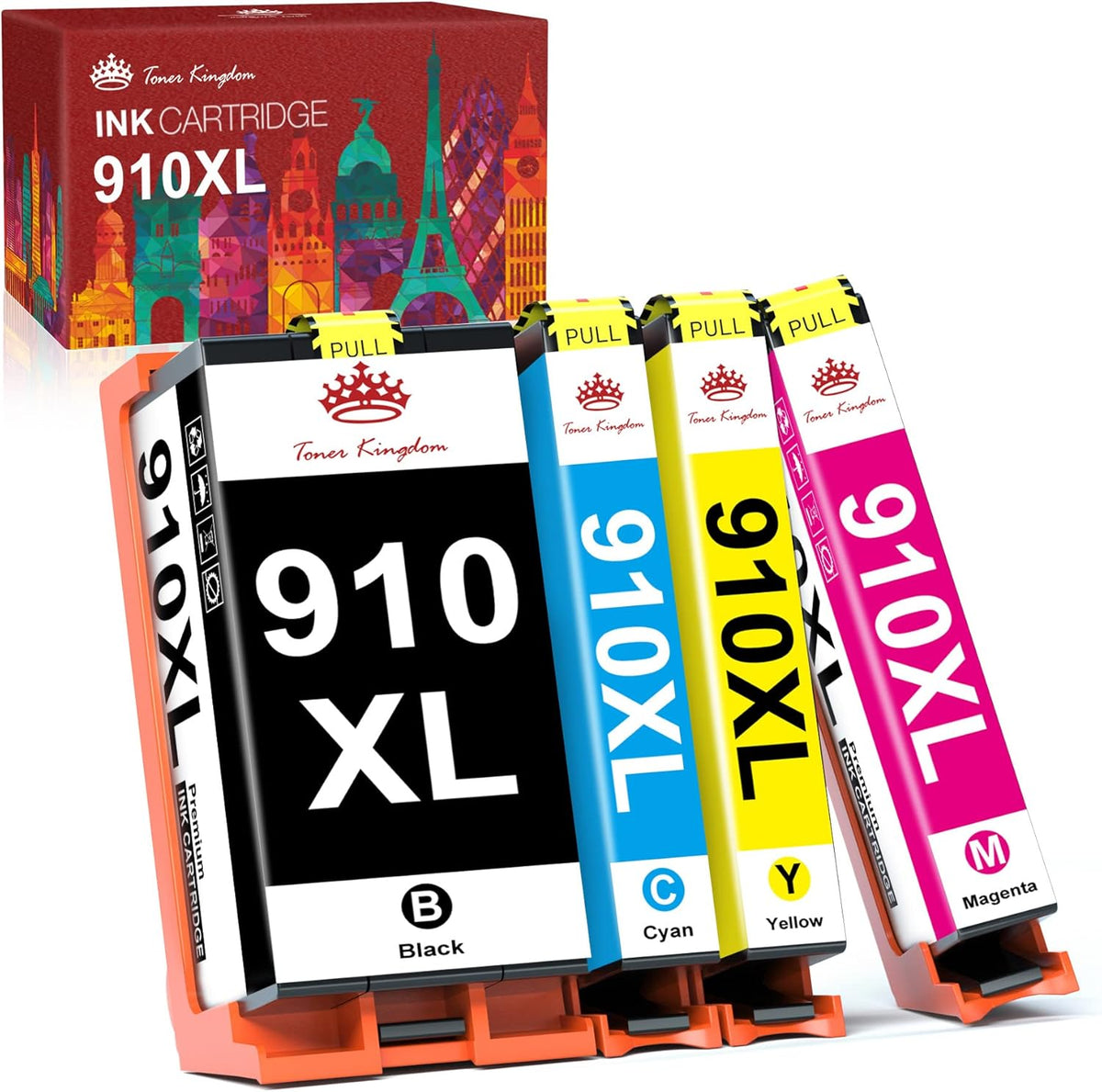Compatible Ink Cartridges Combo Pack for HP OfficeJet Pro Printers (Black Cyan Magenta Yellow, 4 Pack) H59810