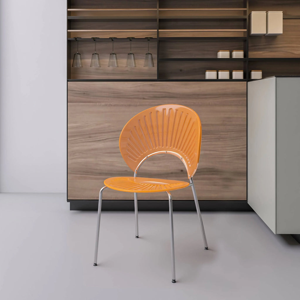 Amber Plastic Dining Chair Set of 4 S78930