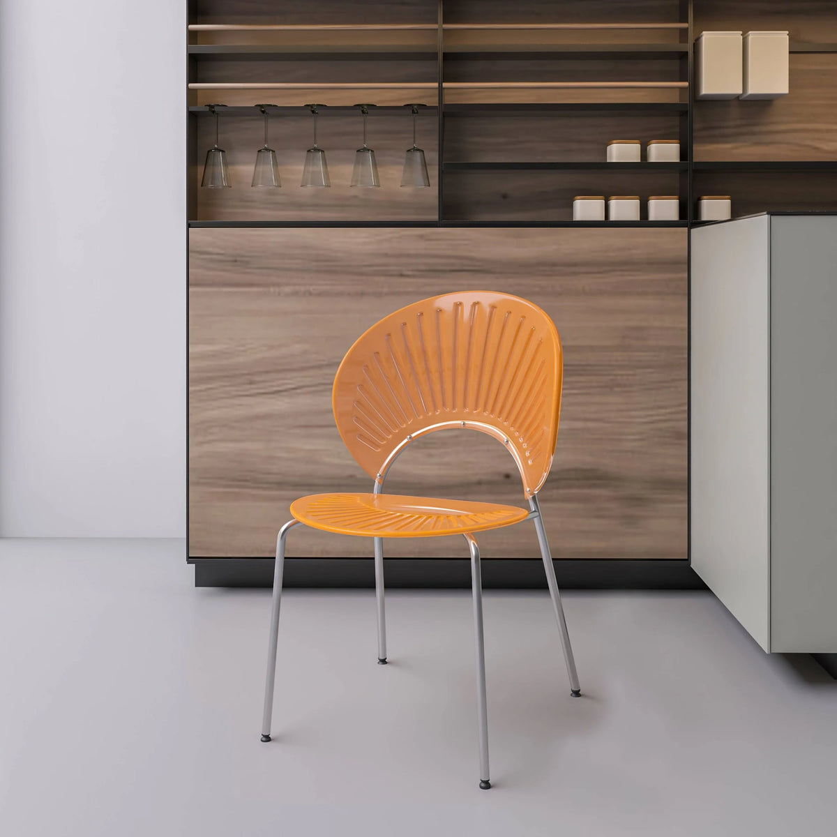 Amber Plastic Dining Chair Set of 4 S78930