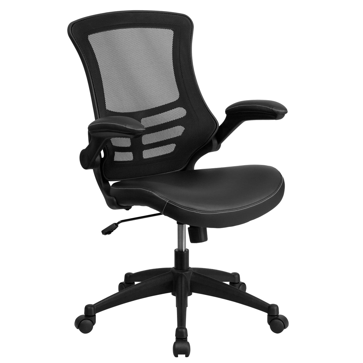 Black Computer Desk, Ergonomic Mesh Office Chair and Locking Mobile Filing Cabinet R441