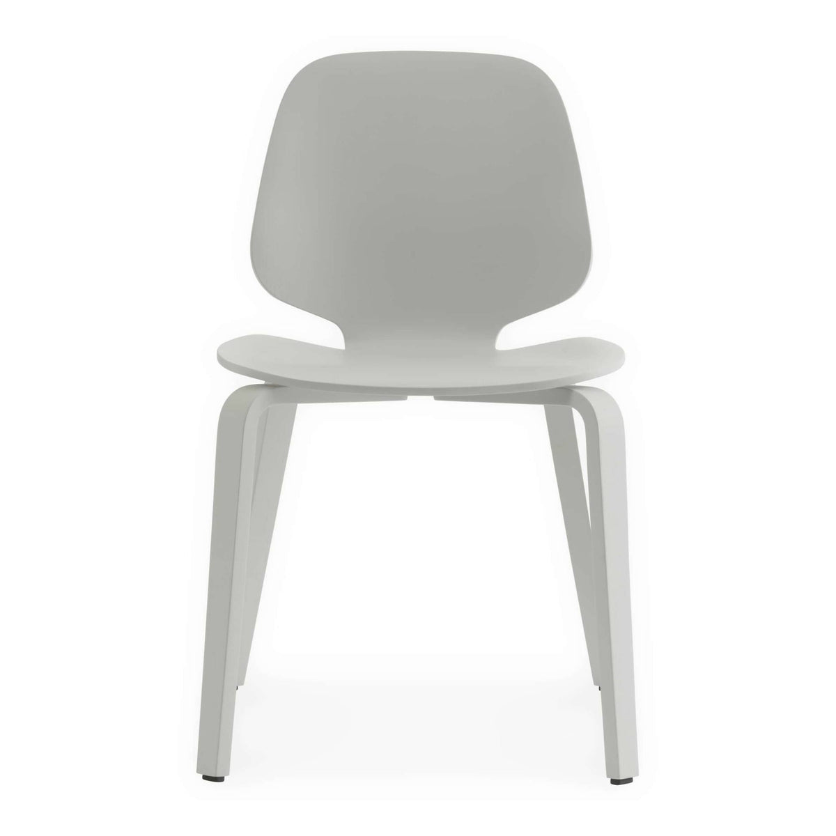 Light Grey Wood Base Chair U4255