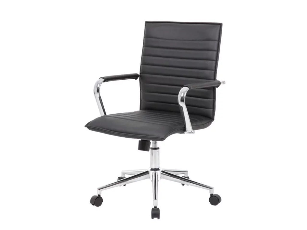 Black Vinyl Hospitality Chair Q86155
