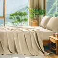 King Size 4 PC Cotton Sateen Bed Sheet Set with 16" Deep Pocket U28781