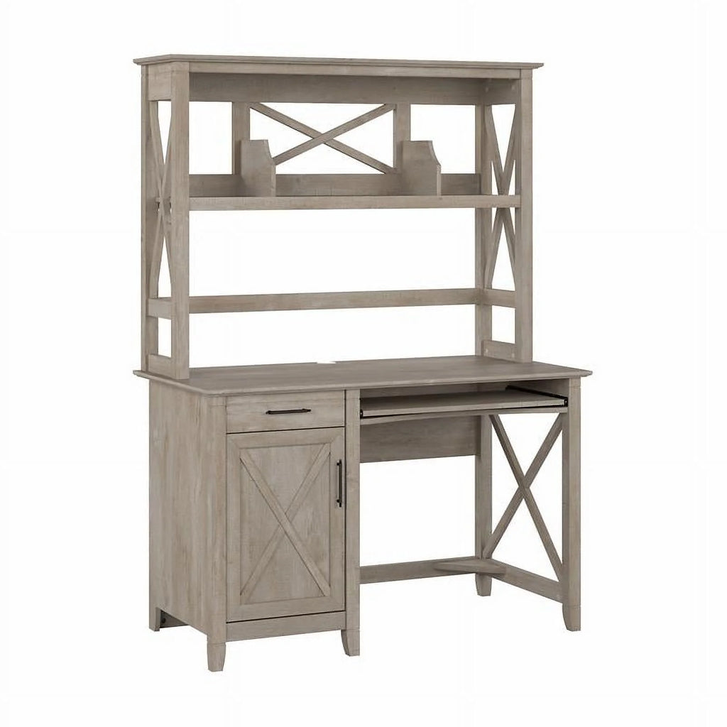 Small Computer Desk with Hutch V549016