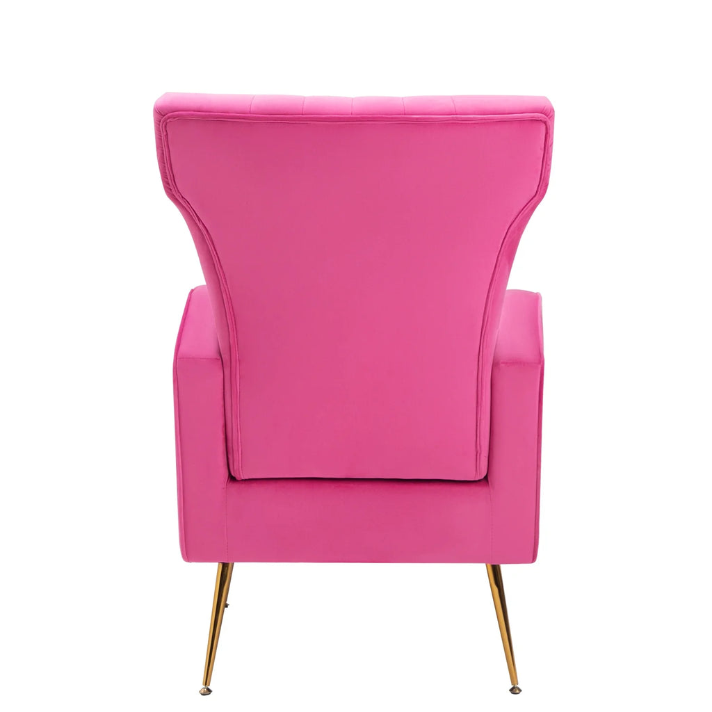Velvet Wingback Accent Chair with Gold Legs K740
