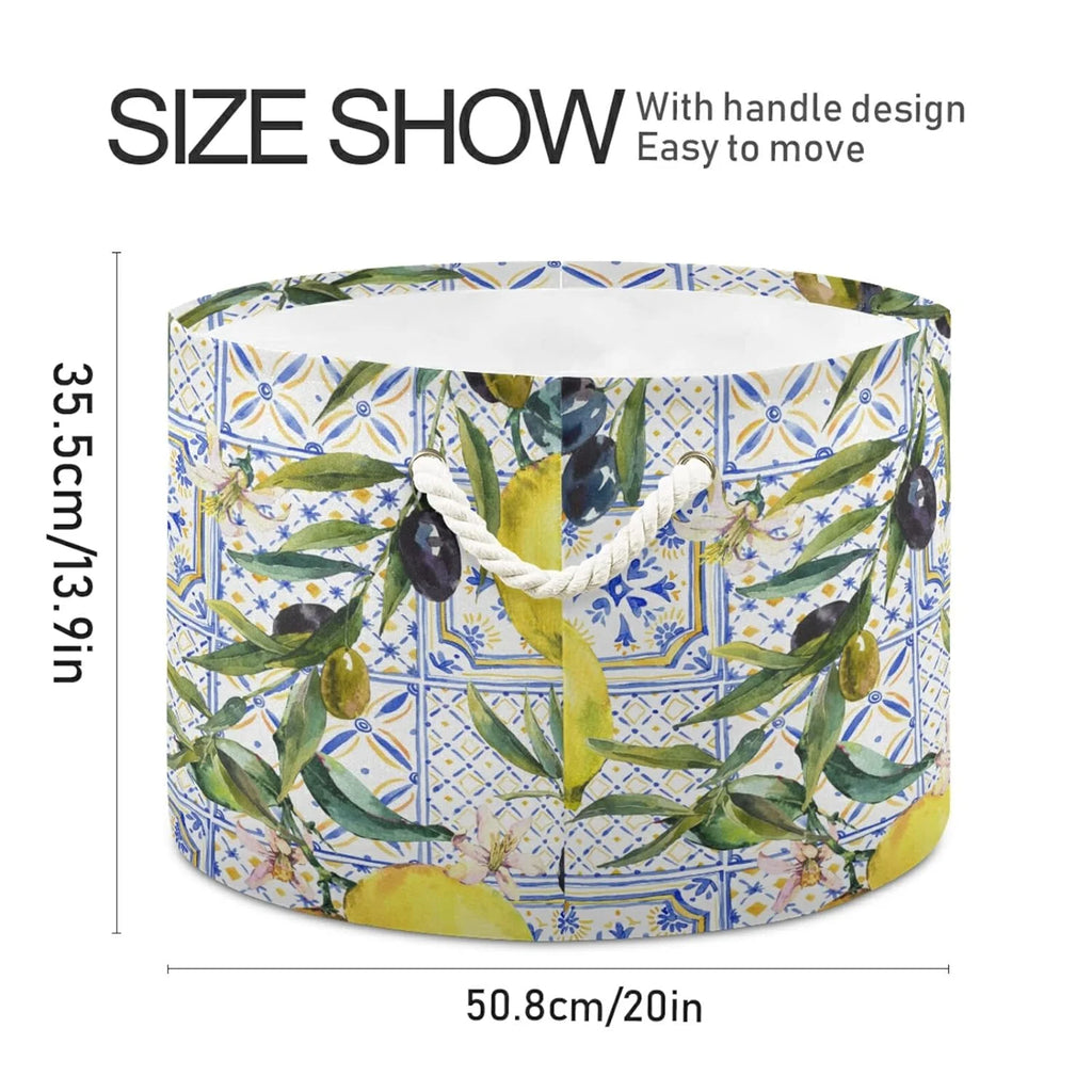 Collapsible Storage Basket with Handle, 20x20x14 in Z124