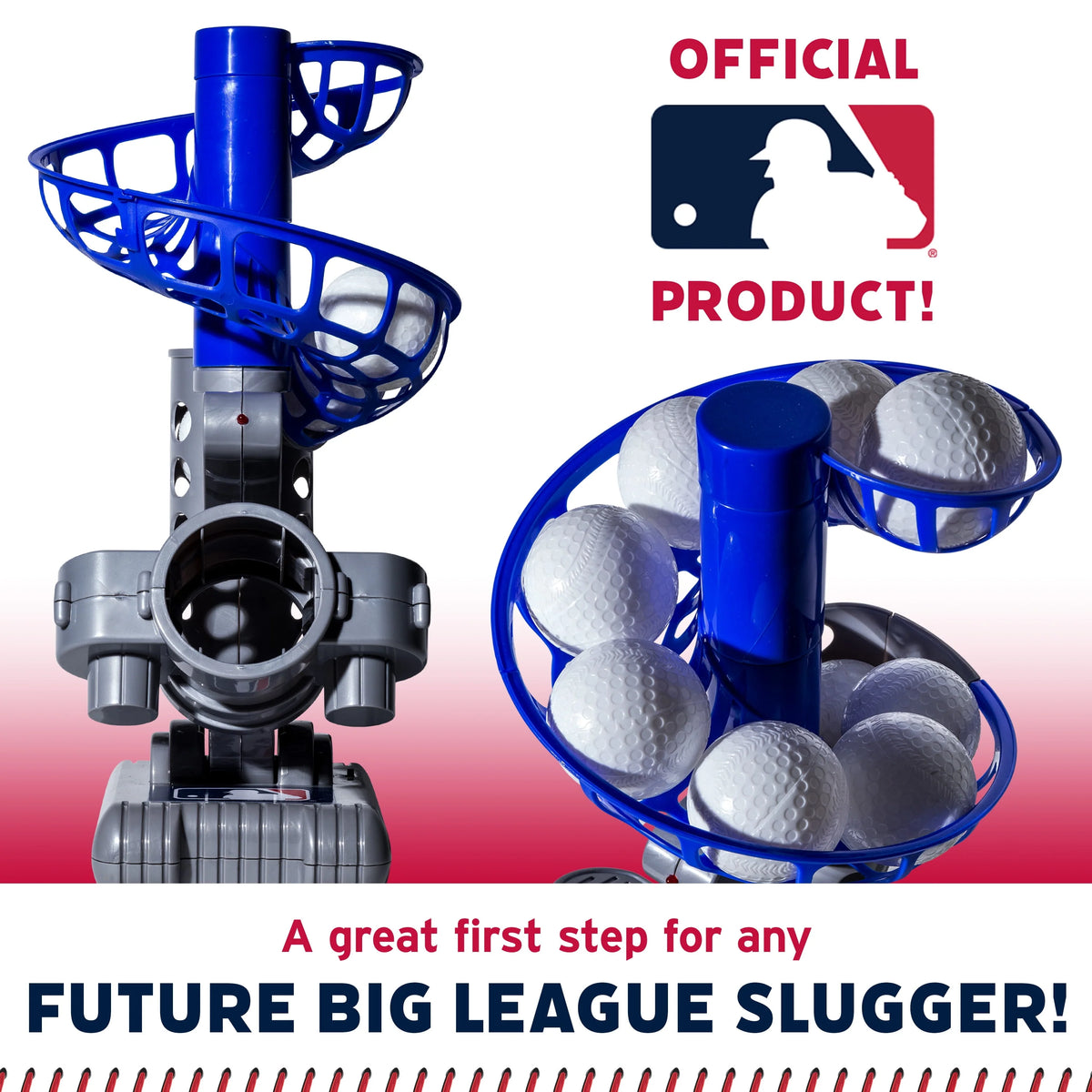 Kids Baseball Pitching Machine Height Adjustable 6 Plastic Balls Z10920