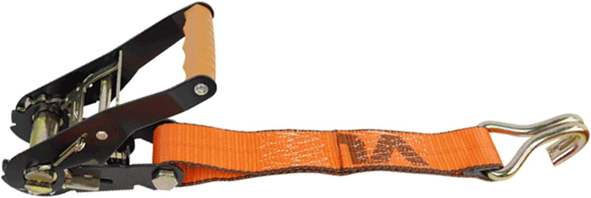 Ratchet Strap with Wire Hooks, 2 Inch x 27 Foot, 3,300 Pound Safe Working Load, Pack of 2 L9432