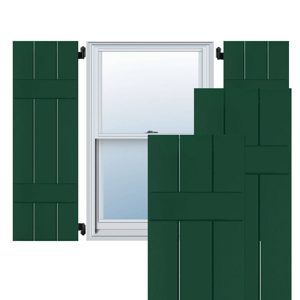 Real Wood Pine Board-n-Batten Shutters E63525