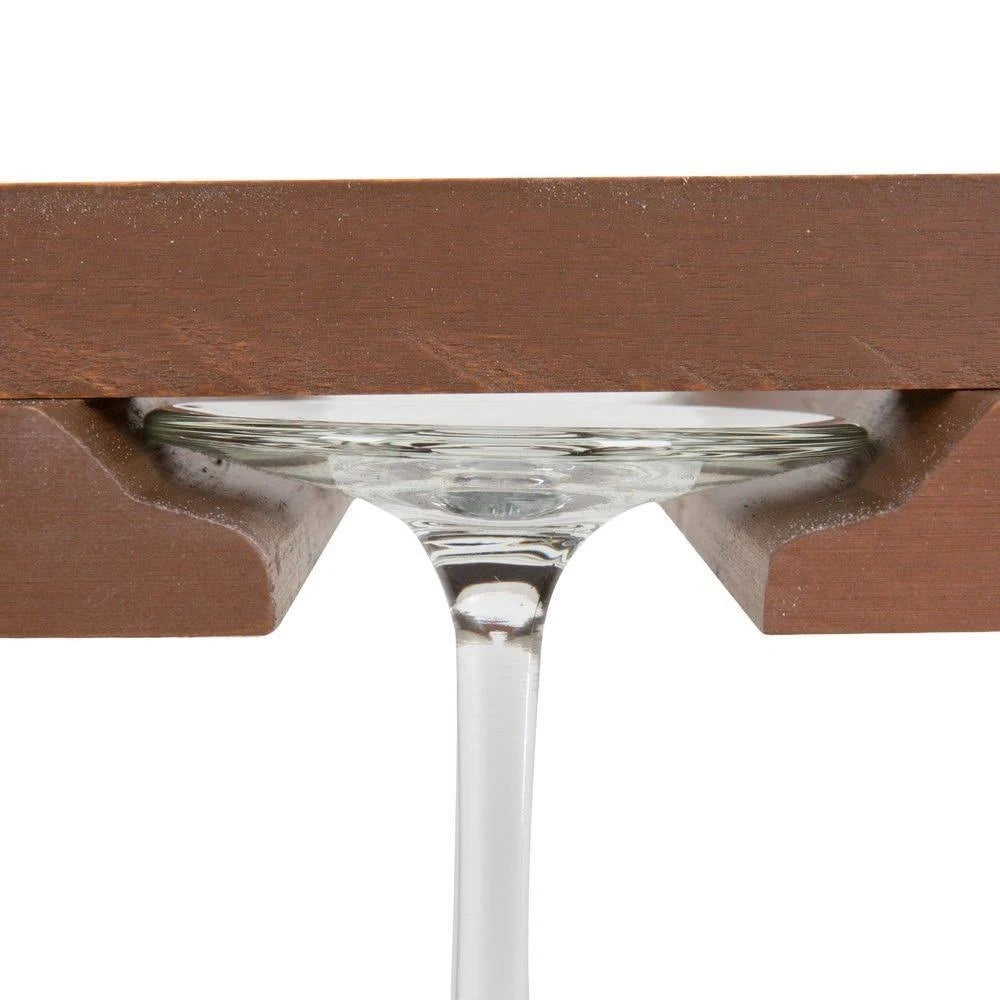 Walnut Glass Rack, 14 x 35 in. Z68499