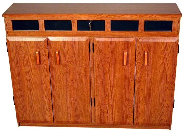 Top Load Media Cabinet Oak/Black C44318