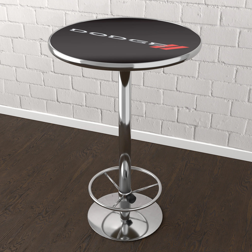 Bar Table with Adjustable Footrest and Acrylic Top P2641