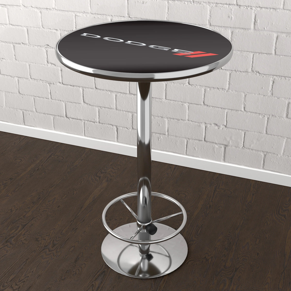 Bar Table with Adjustable Footrest and Acrylic Top P2641